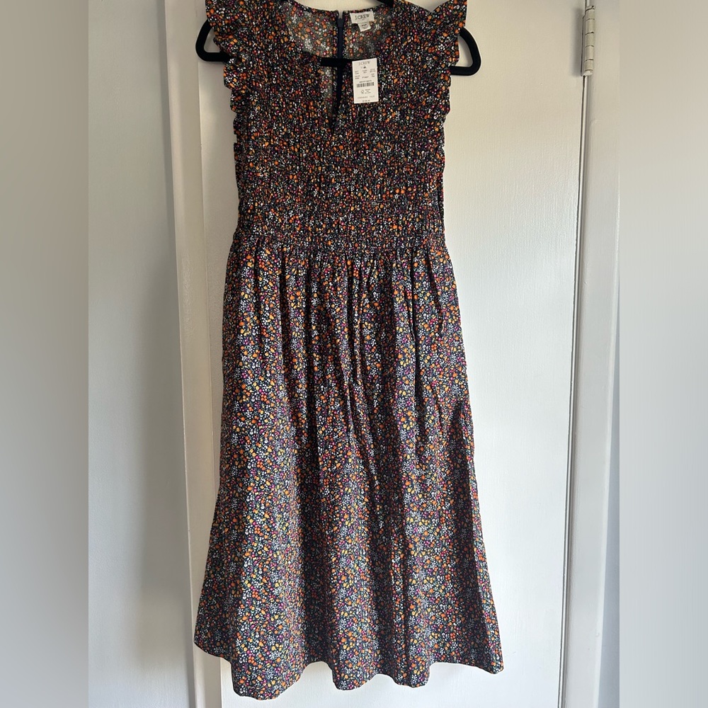NWT- J Crew Floral Dress- size petite medium